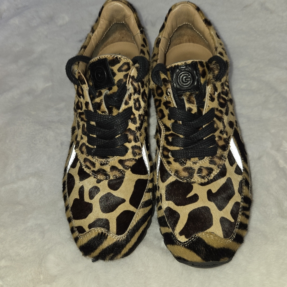 Greats x Nick Wooster Italian Leather Leopard Print Women's Sneakers sz EU 36 - Picture 3 of 8